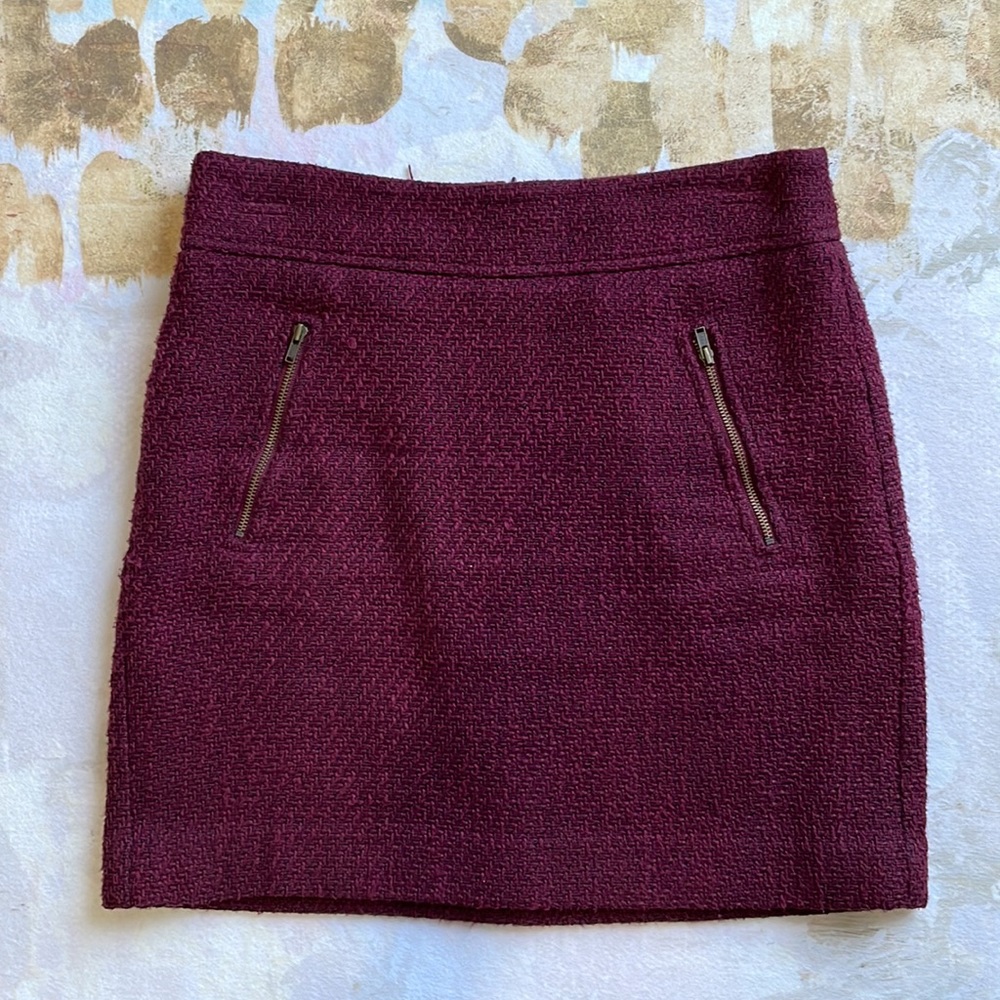 LOFT Cotton Tweed Skirt